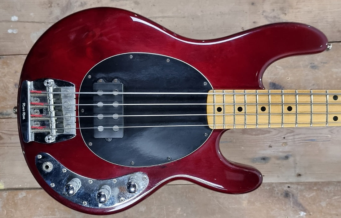 Ernie Ball Music Man StingRay 1990 Trans Red – The Bass Gallery