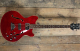 Vintage Revo Series Supreme Semi Acoustic Short Scale Cherry Red