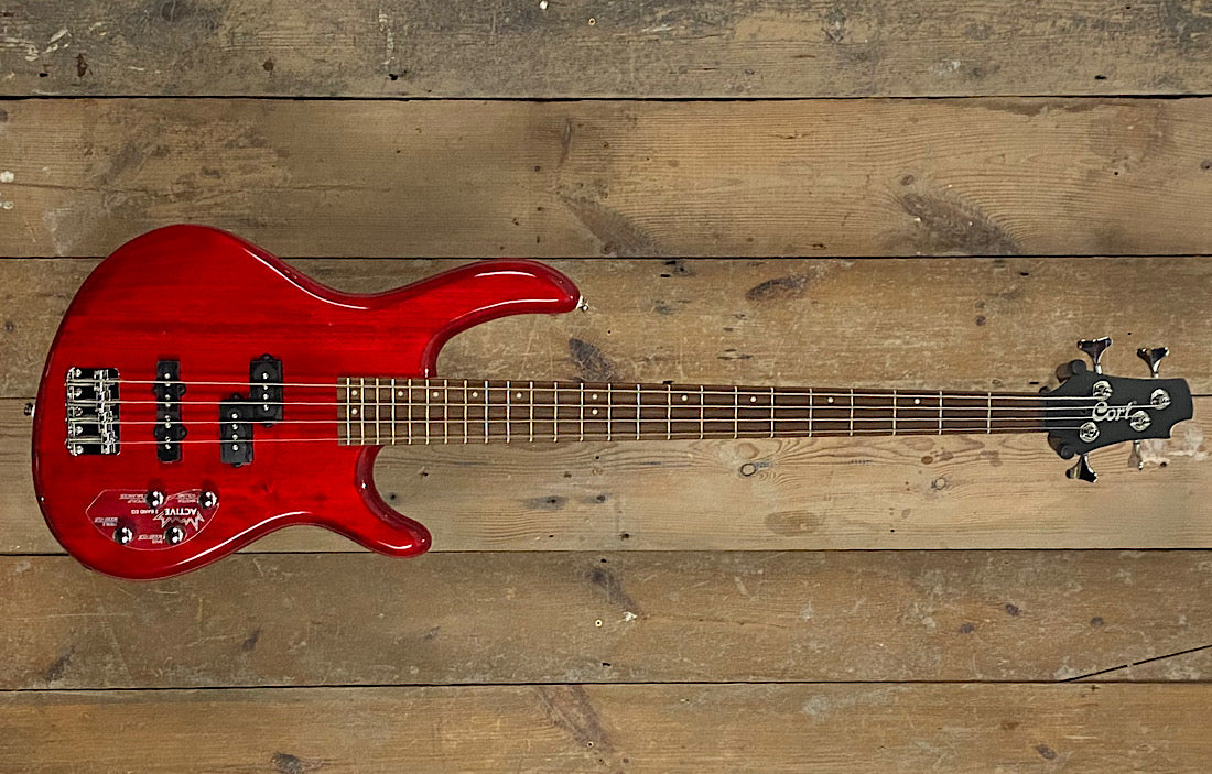 Cort Action Plus 4 String Bass Trans Red