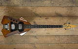 Burns Flyte 4 left-handed conversion bass guitar, made in England, 1970s