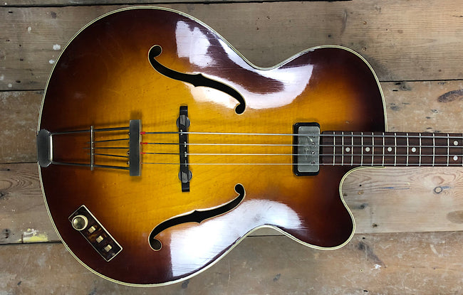 Hofner 500/3 Senator semi-hollow body bass guitar, made in Germany Early 1960s
