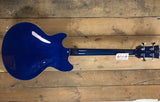 Vintage Revo Series Supreme Semi Acoustic Short Scale Bass Blueburst