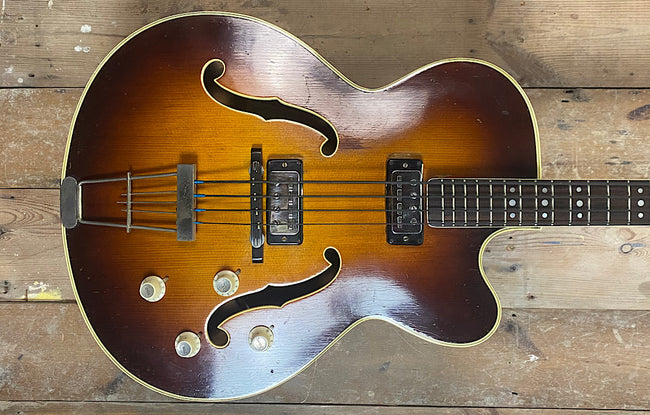 Hofner 500/5 'Stu Sutcliffe' hollow body bass guitar, made in Germany, 1960