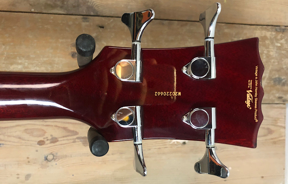 Vintage Revo Series Supreme Semi Acoustic Short Scale Cherry Red