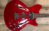 Vintage Revo Series Supreme Semi Acoustic Short Scale Cherry Red