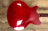 Vintage Revo Series Supreme Semi Acoustic Short Scale Cherry Red