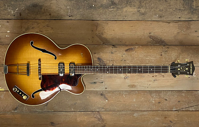 Hofner 500/5 'Stu Sutcliffe' hollow body bass guitar, made in Germany, 1960