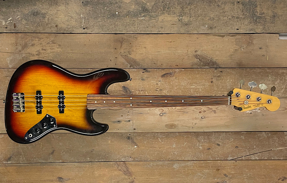 Fender JB-62 FL Fretless Jazz Bass Reissue MIJ