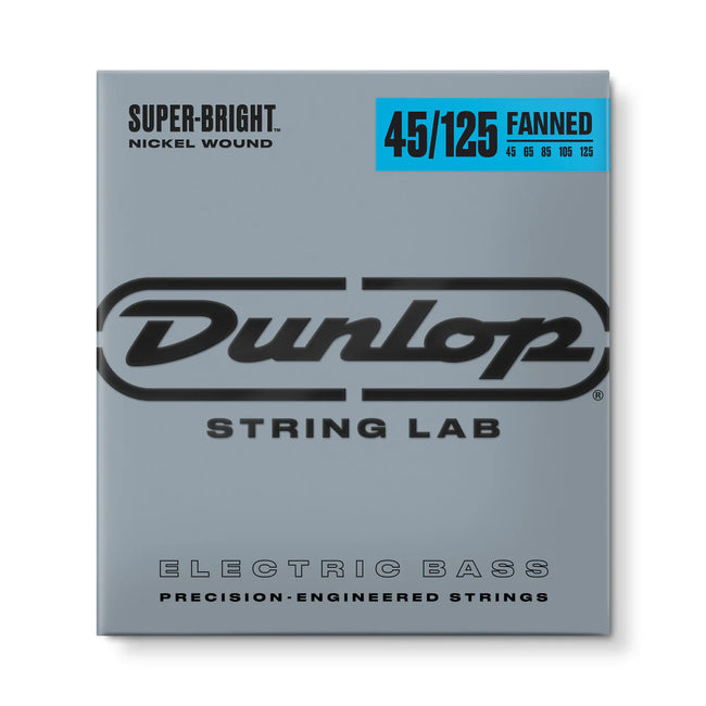 Dunlop Super Bright Nickel Wound Bass Strings – 45-125 Fan Fret Set