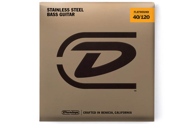 Dunlop Stainless Steel Flatwound Bass Strings (5 String Set) - The Bass Gallery