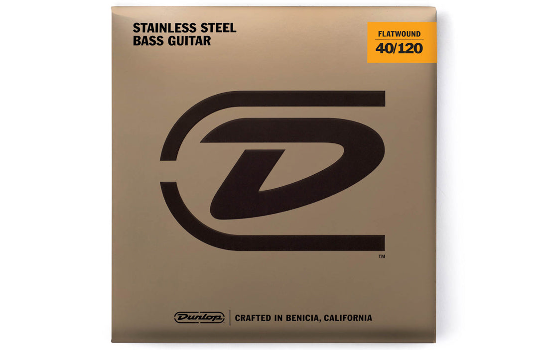 Dunlop Stainless Steel Flatwound Bass Strings (5 String Set) - The Bass Gallery