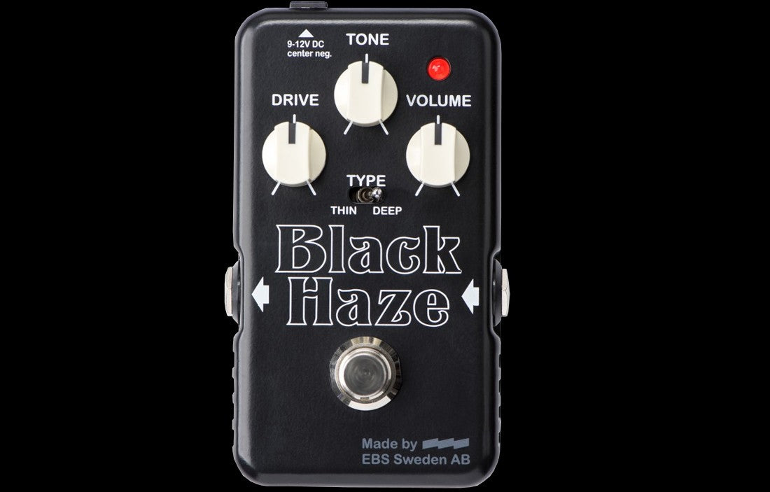 ebs effects pedals EBS Black Haze Distortion/Overdrive – The Bass Gallery