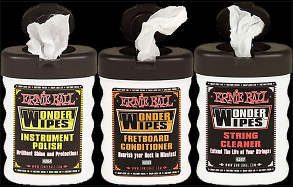 Ernie Ball Wonder Wipes String Cleaner - The Bass Gallery